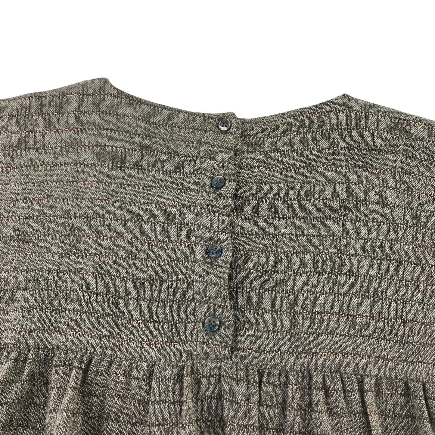 Mango blouse 7-8 years warm grey short sleeve wool blend