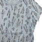 George t-shirt 9-10 years light blue floral short sleeve cotton