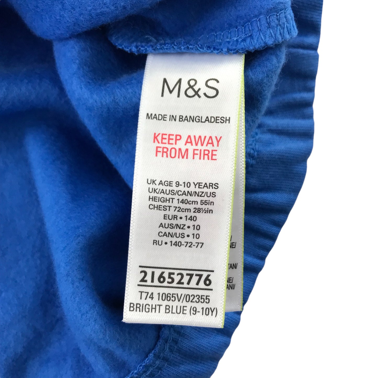 M&S sweater 9-10 years blue cropped Unstoppable print text