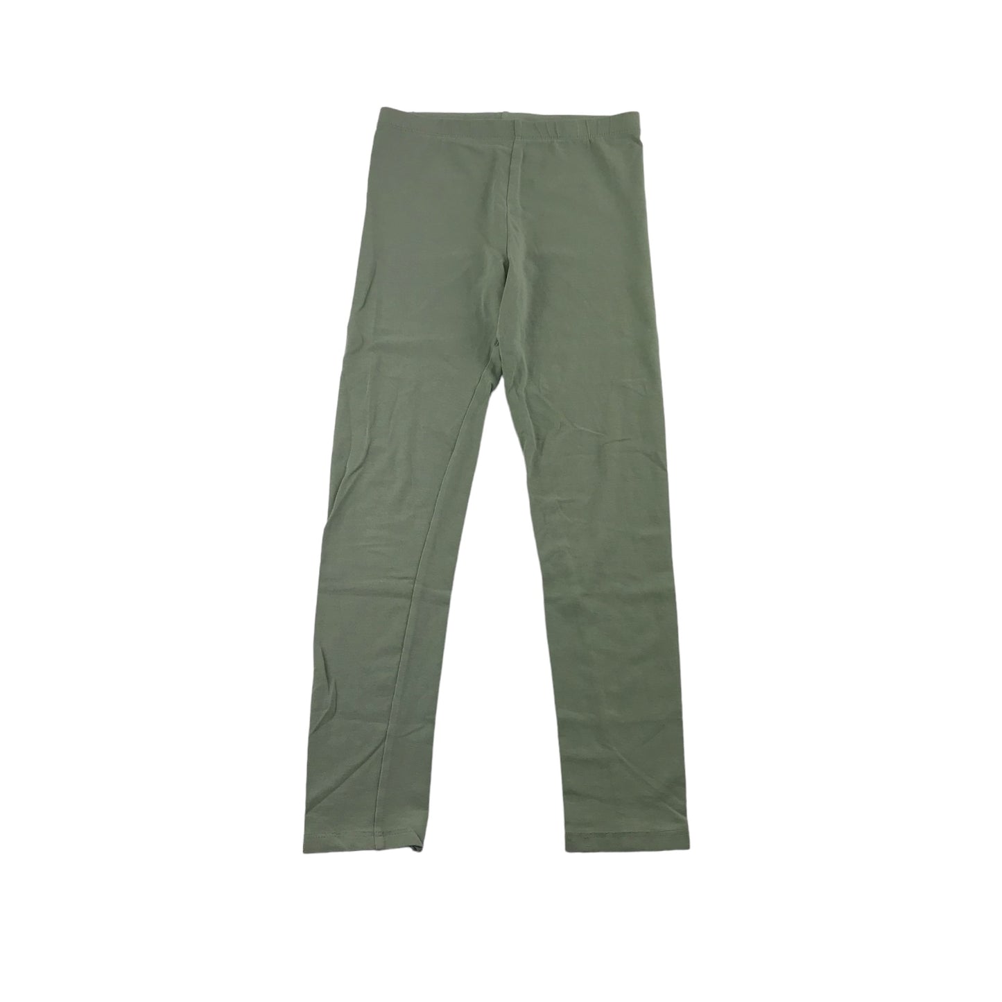 H&M Leggings Age 8 Light Khaki Green Plain