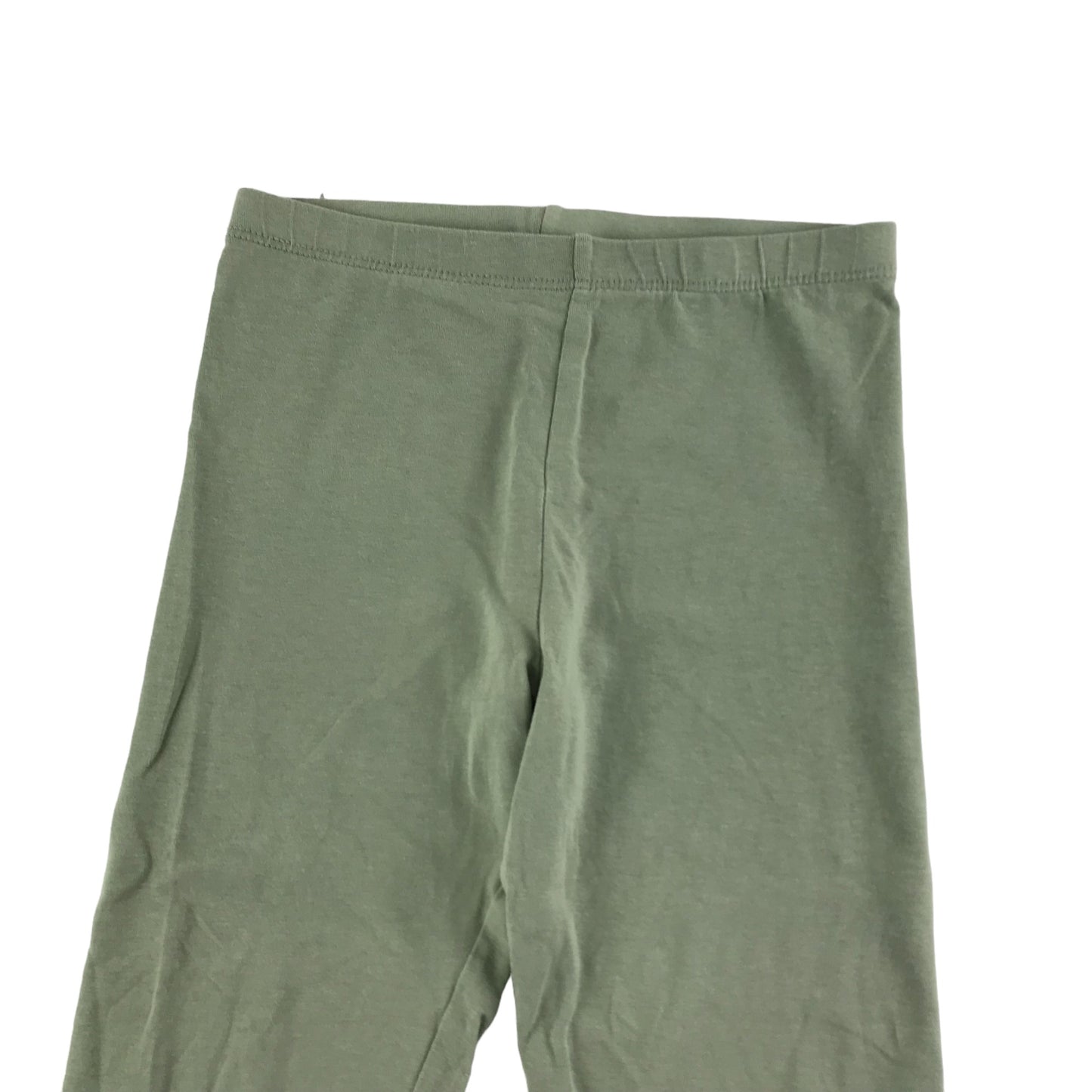 H&M Leggings Age 8 Light Khaki Green Plain