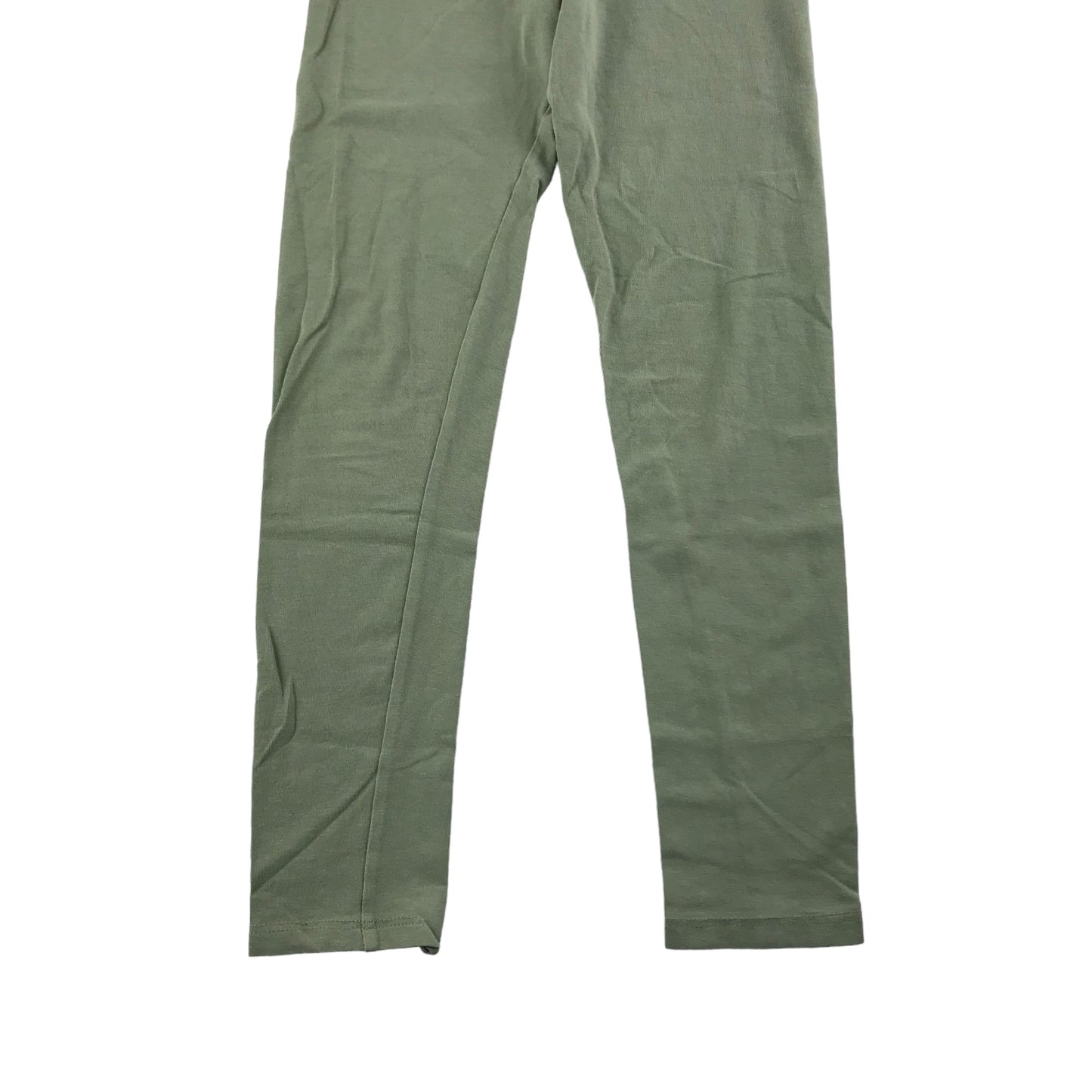 H&M Leggings Age 8 Light Khaki Green Plain