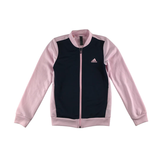 Adidas sweatshirt 9-10 years pink and navy full zipper