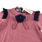 Debesos dress 4-5 years pink with bowtie and mesh shoulders