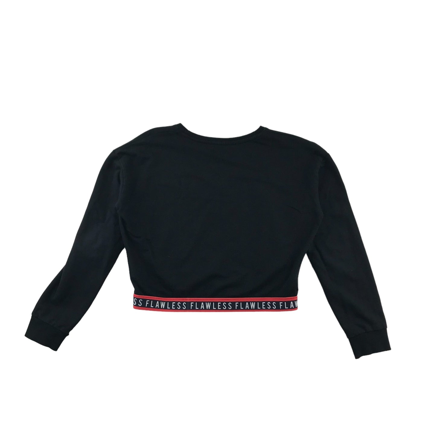 Studio Sweater Age 12 Black Cropped Couture Flawless Elasticated Waistband Cotton