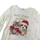 H&M Christmas T-shirt Age 8 White Kitten Puppy