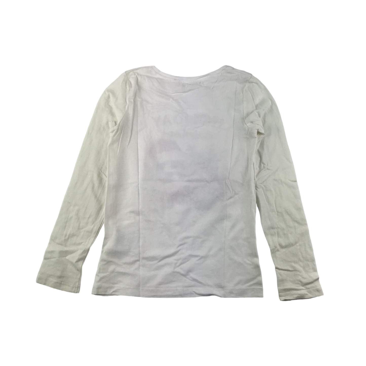 H&M Christmas T-shirt Age 8 White Kitten Puppy