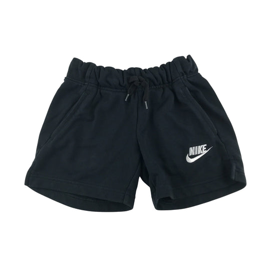 Nike shorts 8-9 years black jersey with elasticated waistband
