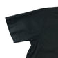 Black Shirt Mens Small Black Plain Pattern Short Sleeve Button Up