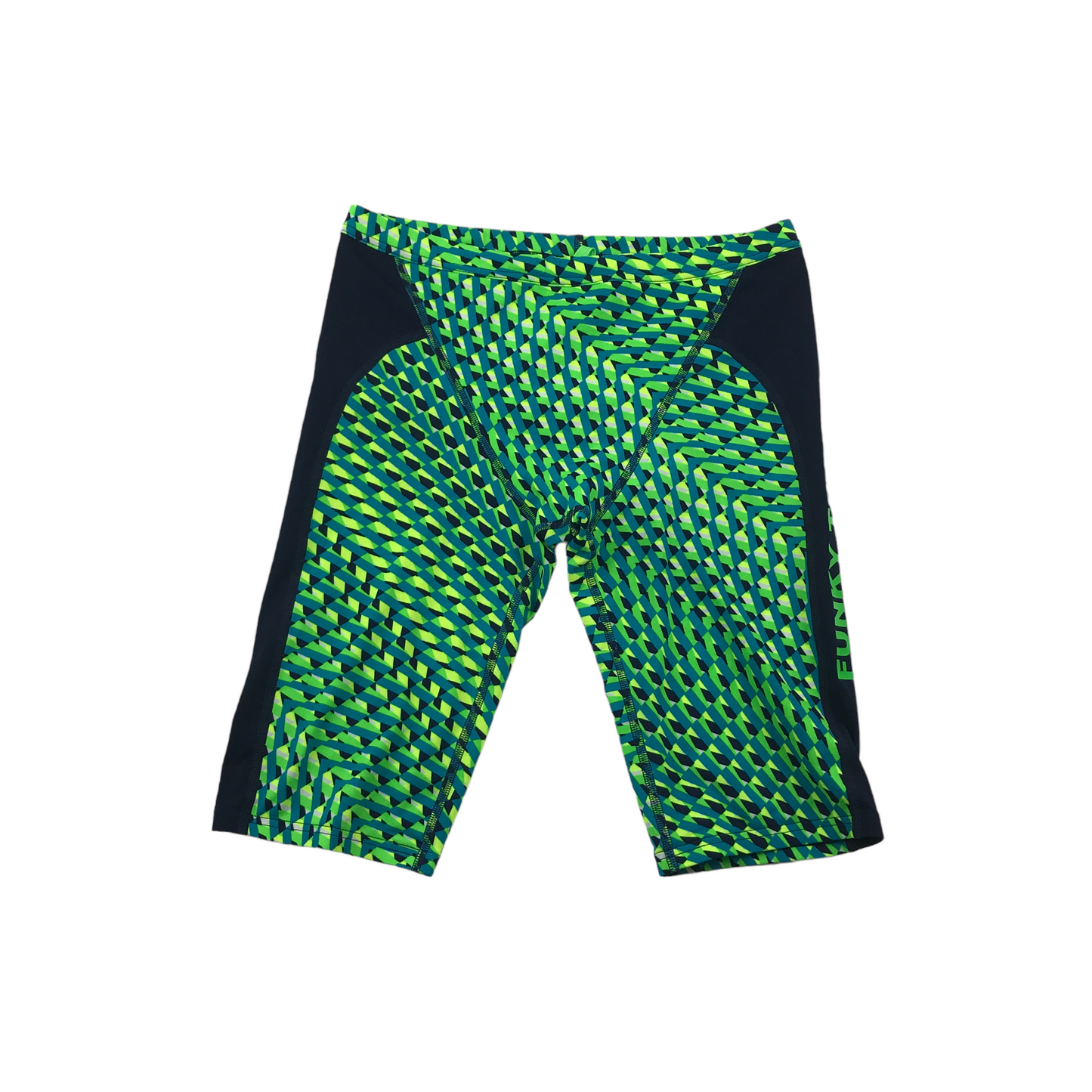 Funky Trunks Blue and Green Pattern Aqua Shorts Men's Size 34/M