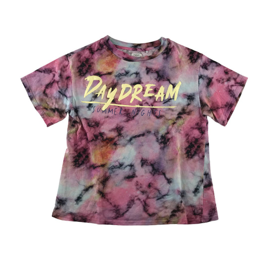 Next t-shirt 9-10 years pink tie dye Day Dream print short sleeve cotton