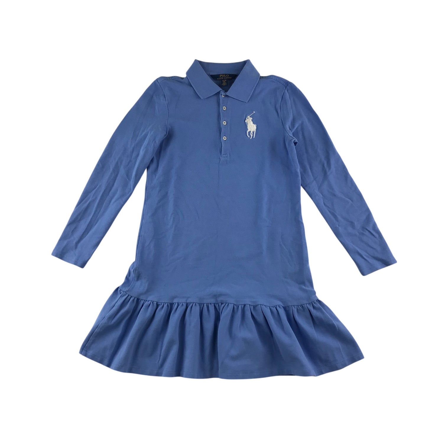 Ralph Lauren dress 12-14 years light blue long sleeve polo dress