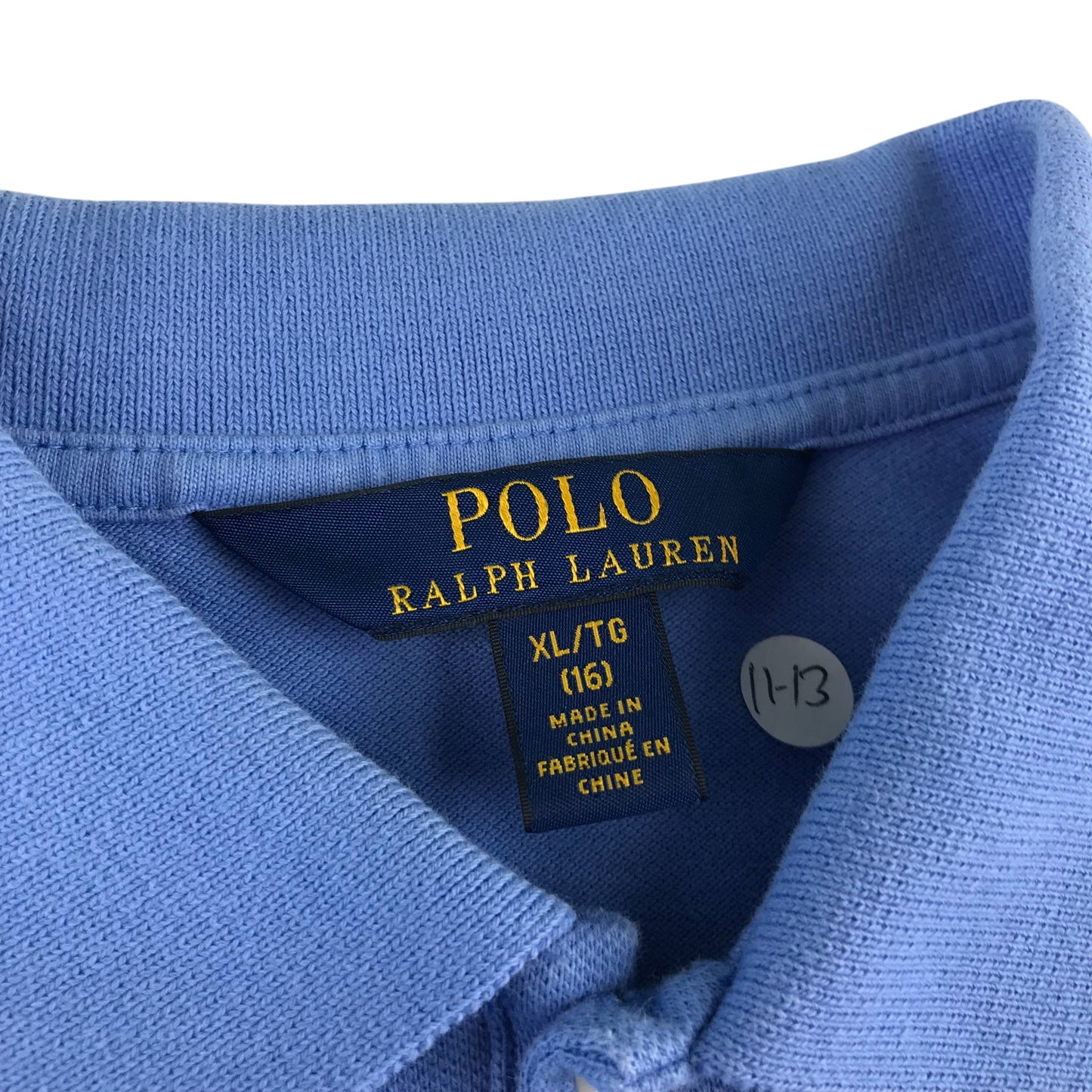 Ralph Lauren dress 12-14 years light blue long sleeve polo dress