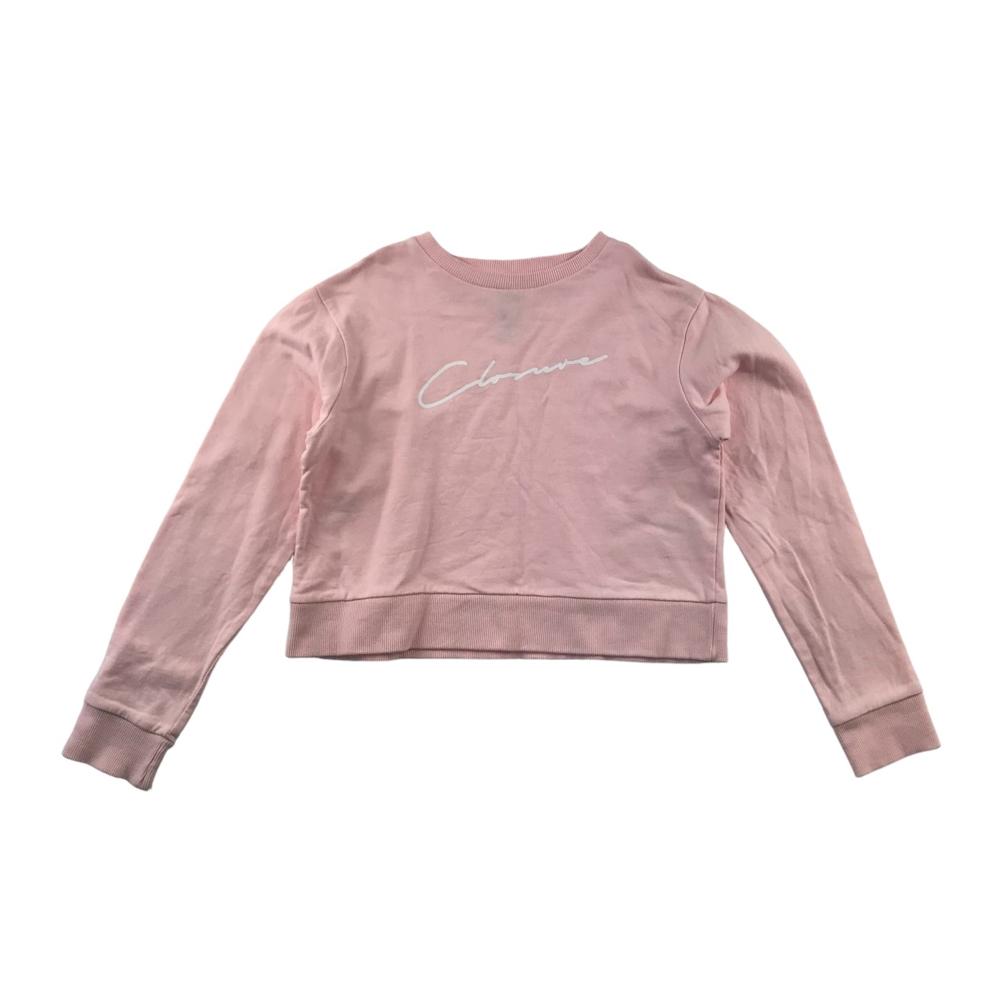 Closure London Sweater Age 12 Pink Cropped Long Sleeve Cotton