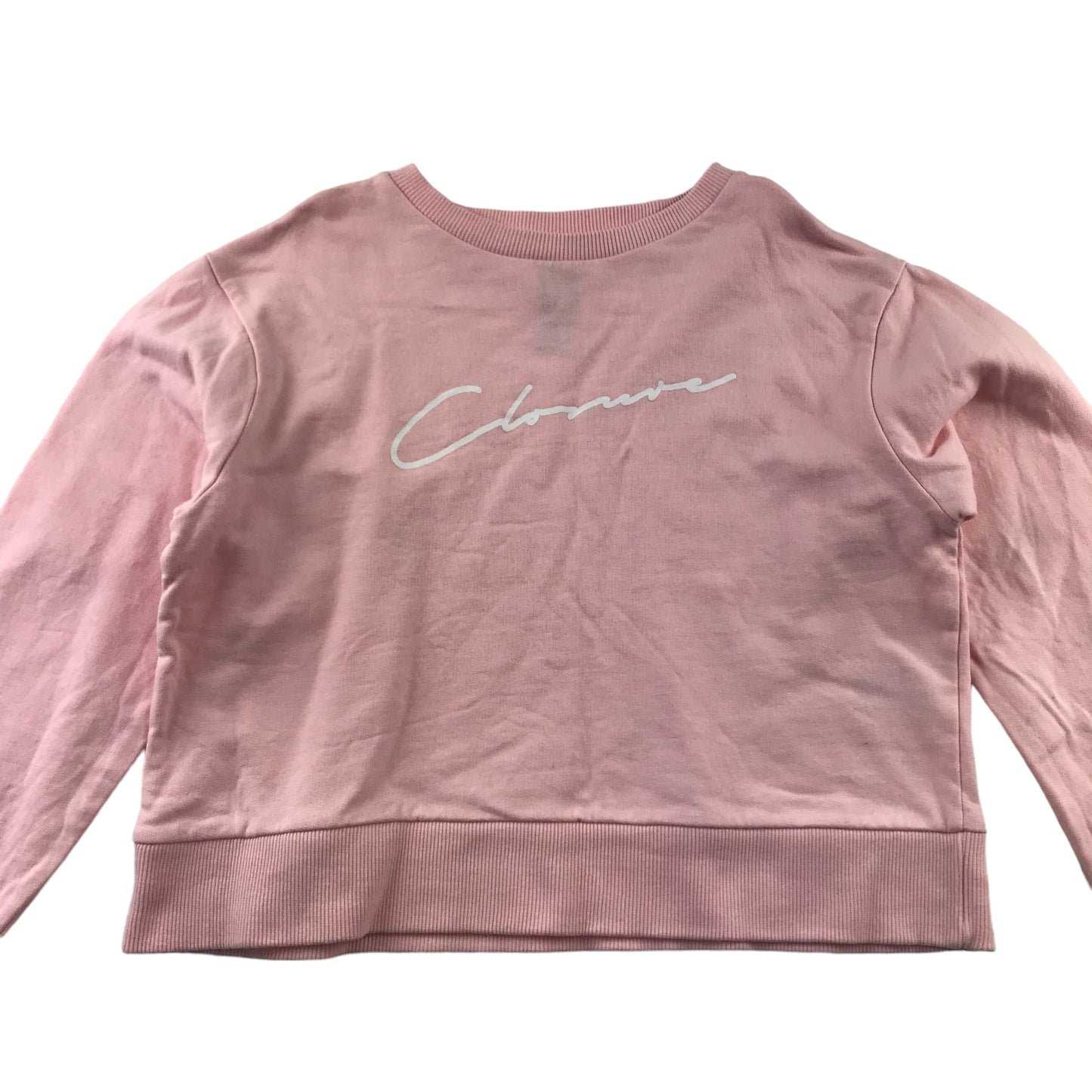 Closure London Sweater Age 12 Pink Cropped Long Sleeve Cotton