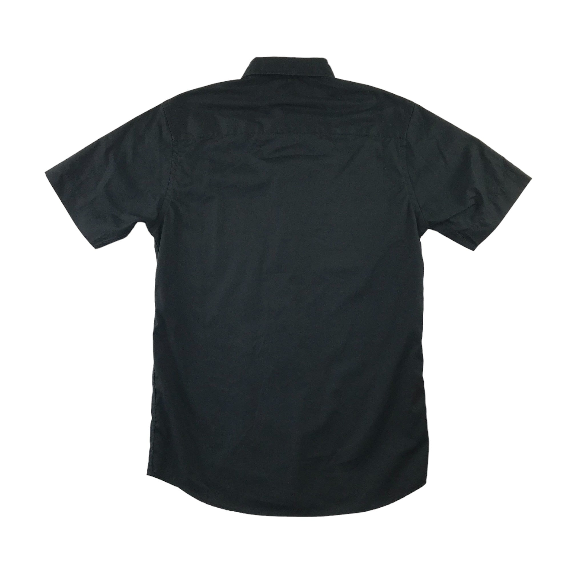 Plain black short sleeve shirt hotsell