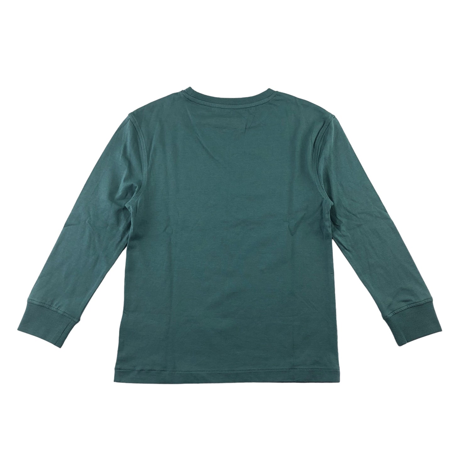 M&S T-Shirt 6-7 Years Dusty turquoise green Plain Long Sleeve Tee