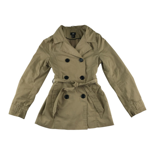 H&M coat 11-12 years beige light trench with canvas belt