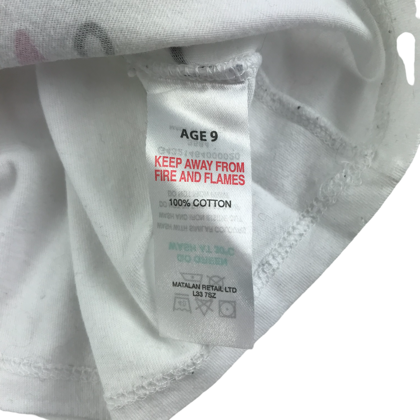 Matalan Christmas T-shirt Age 9 White Sparkle All The Way