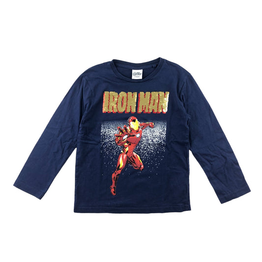 Next T-Shirt 5-6 Years Navy Marvel Avengers Ironman Graphic