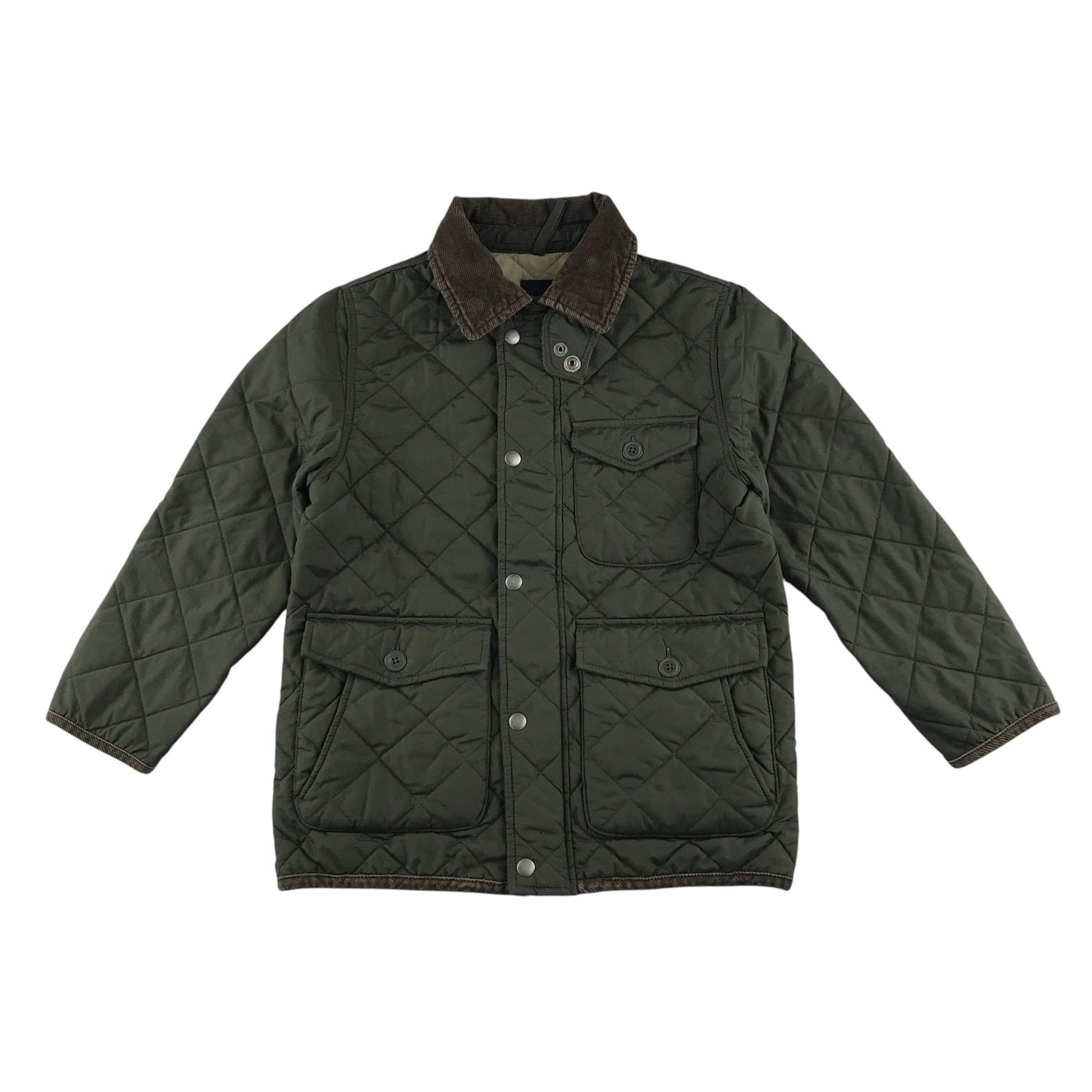 GAP jacket 8-9 year green quilted light utility coat