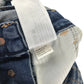 Abercrombie dungaree 13-14 years blue denim floral embroidery playsuit