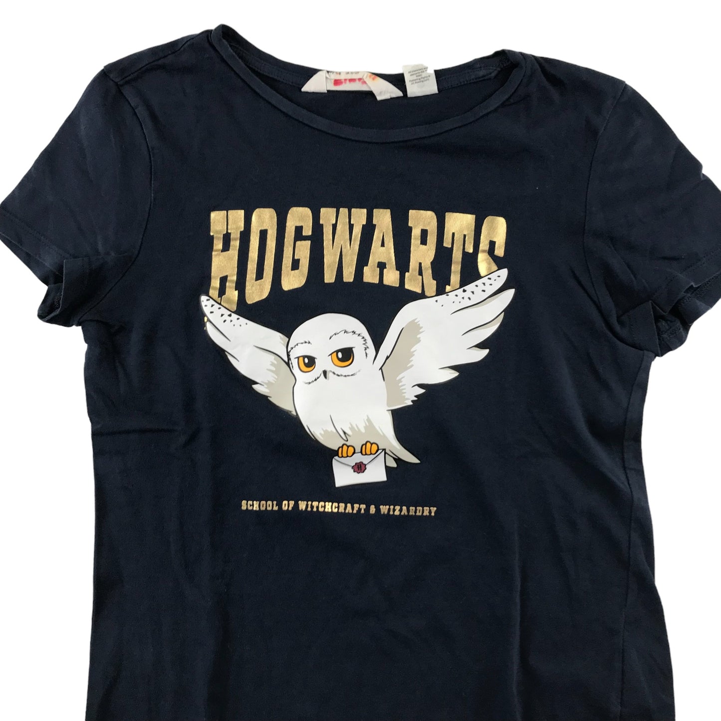 H&M t-shirt 11-12 years navy blue Harry Potter short sleeve cotton