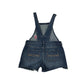 Abercrombie dungaree 13-14 years blue denim floral embroidery playsuit