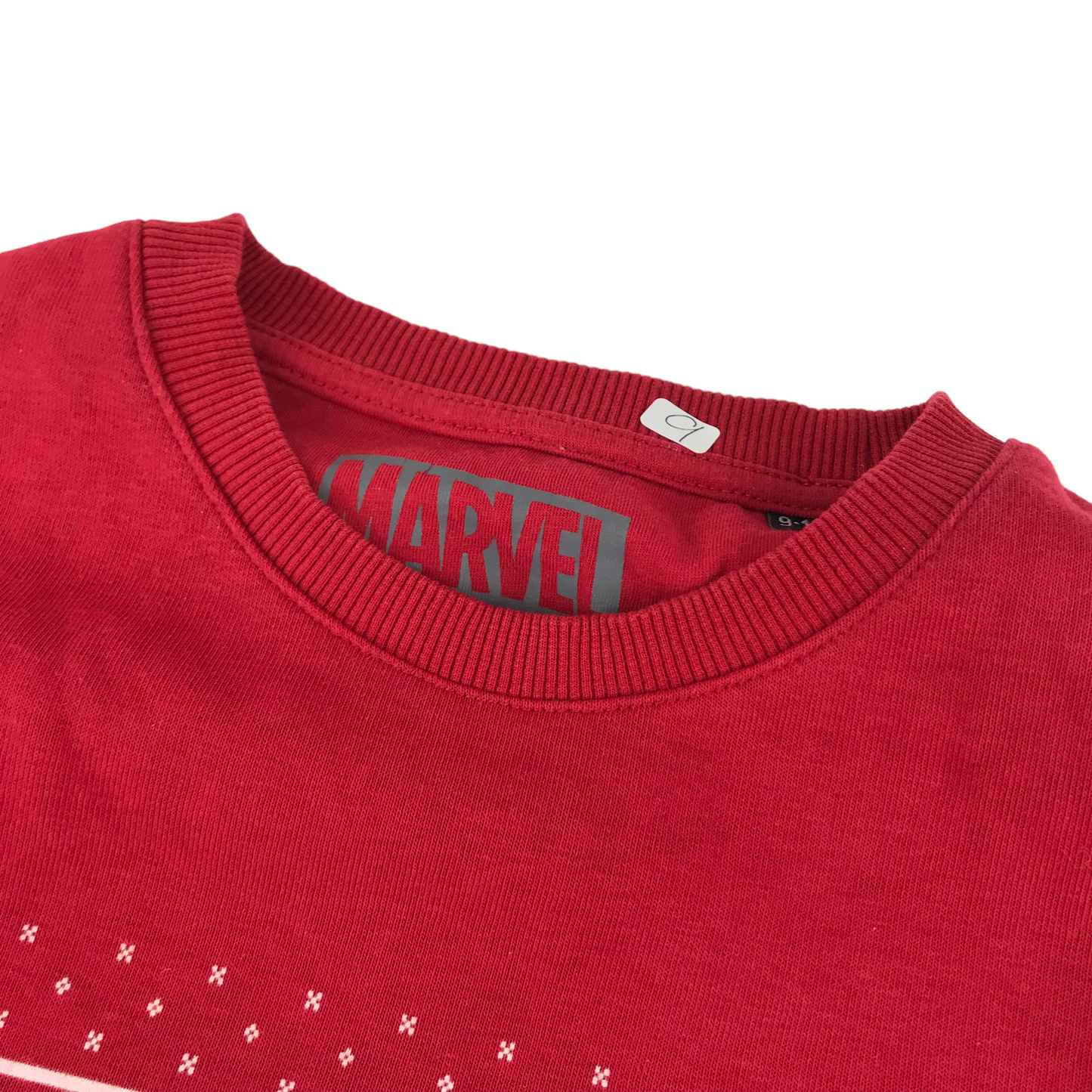 Avengers Christmas Jumper Age 9 Red Marvel Jersey