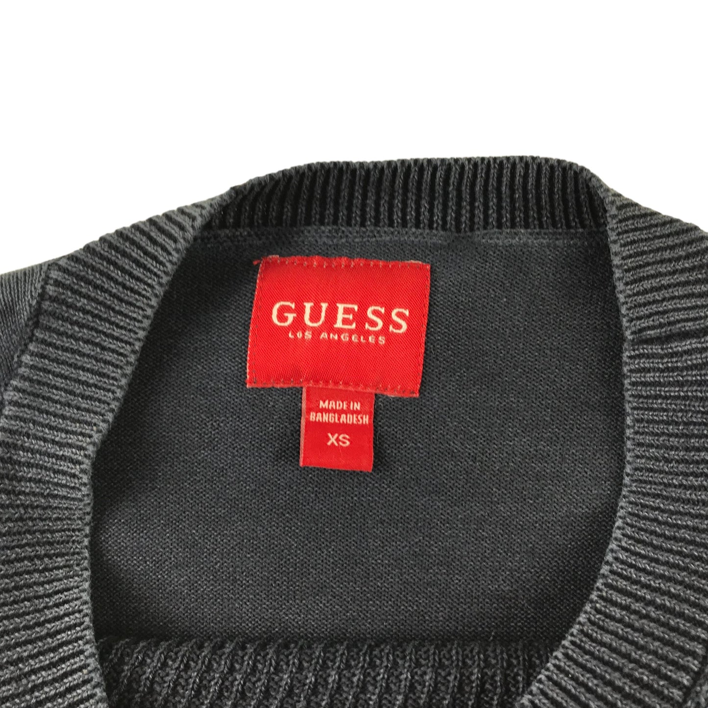 Guess Jumper Size XS Washed Out Navy Blue Long Sleeve Slim Cotton