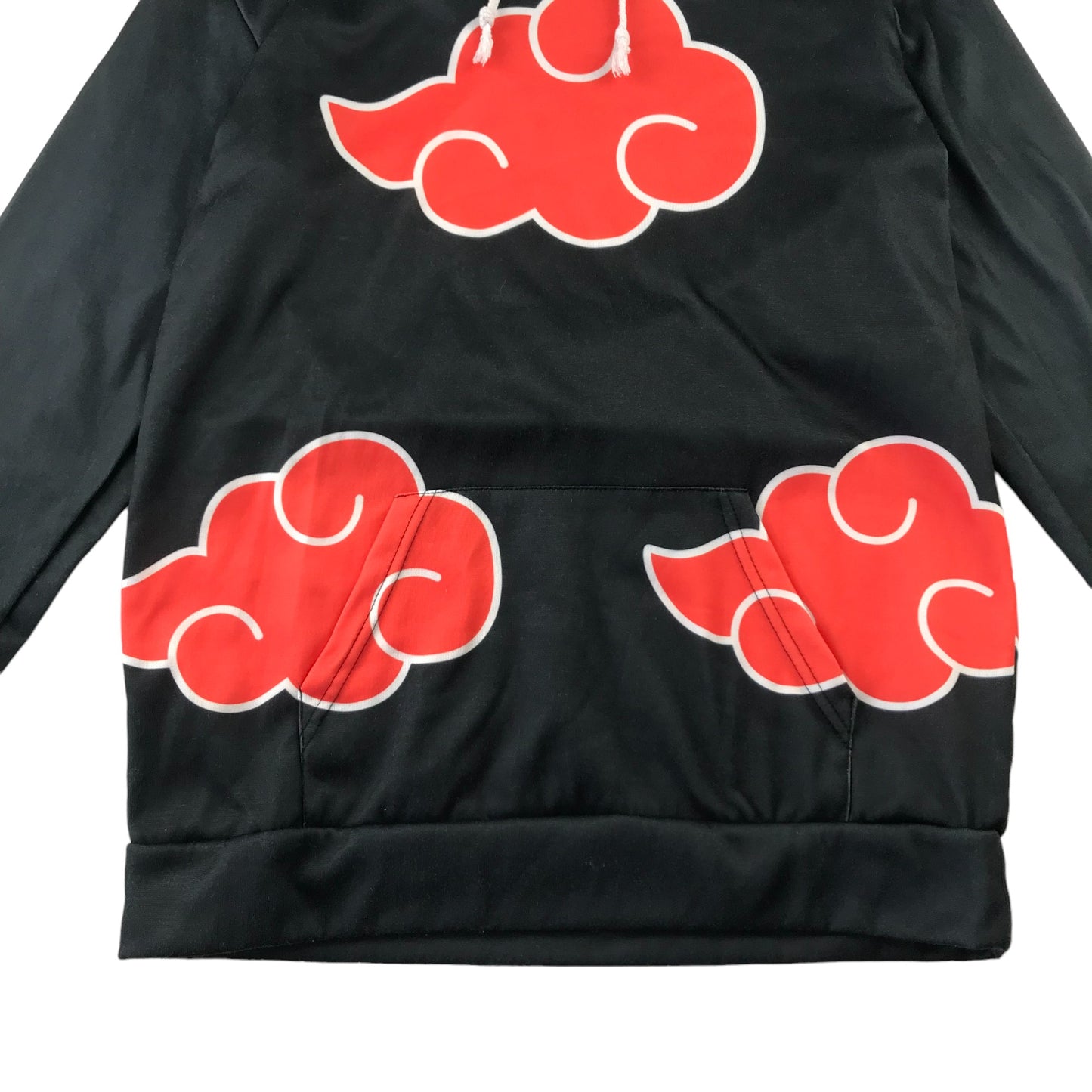 Naruto Akatsuki hoodie M adult Black long sleeve cloud design