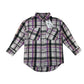 M&Co shirt 5-6 years purple check pattern long sleeve button up cotton
