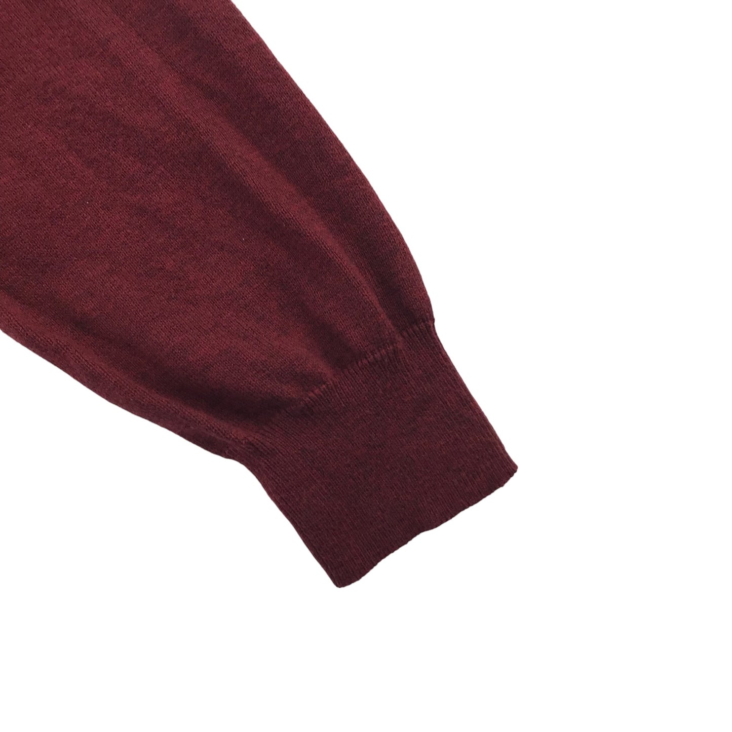 Tu Jumper Size Men M Burgundy Plain Design Cotton