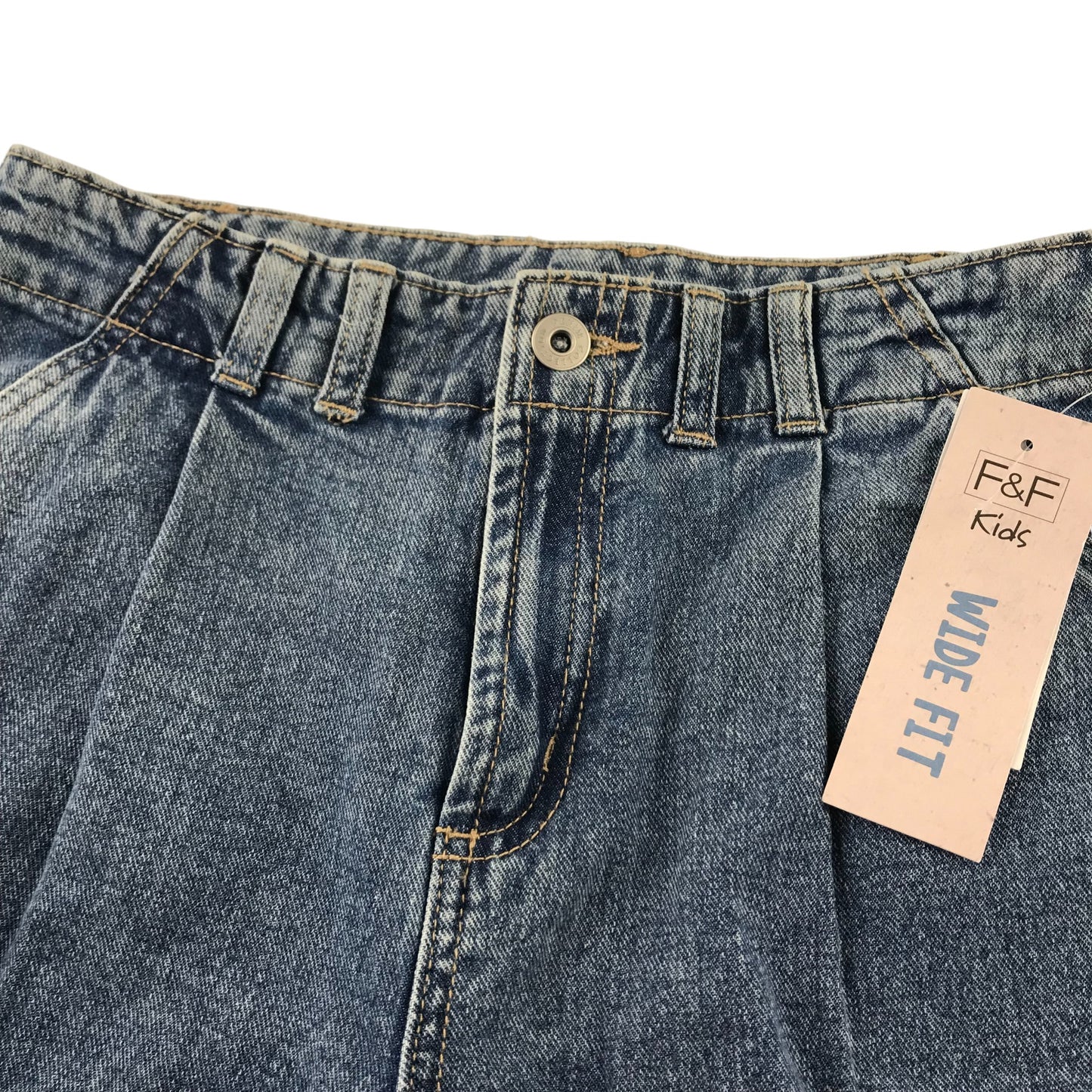 F&F jeans 13-14 years blue denim wide leg cotton