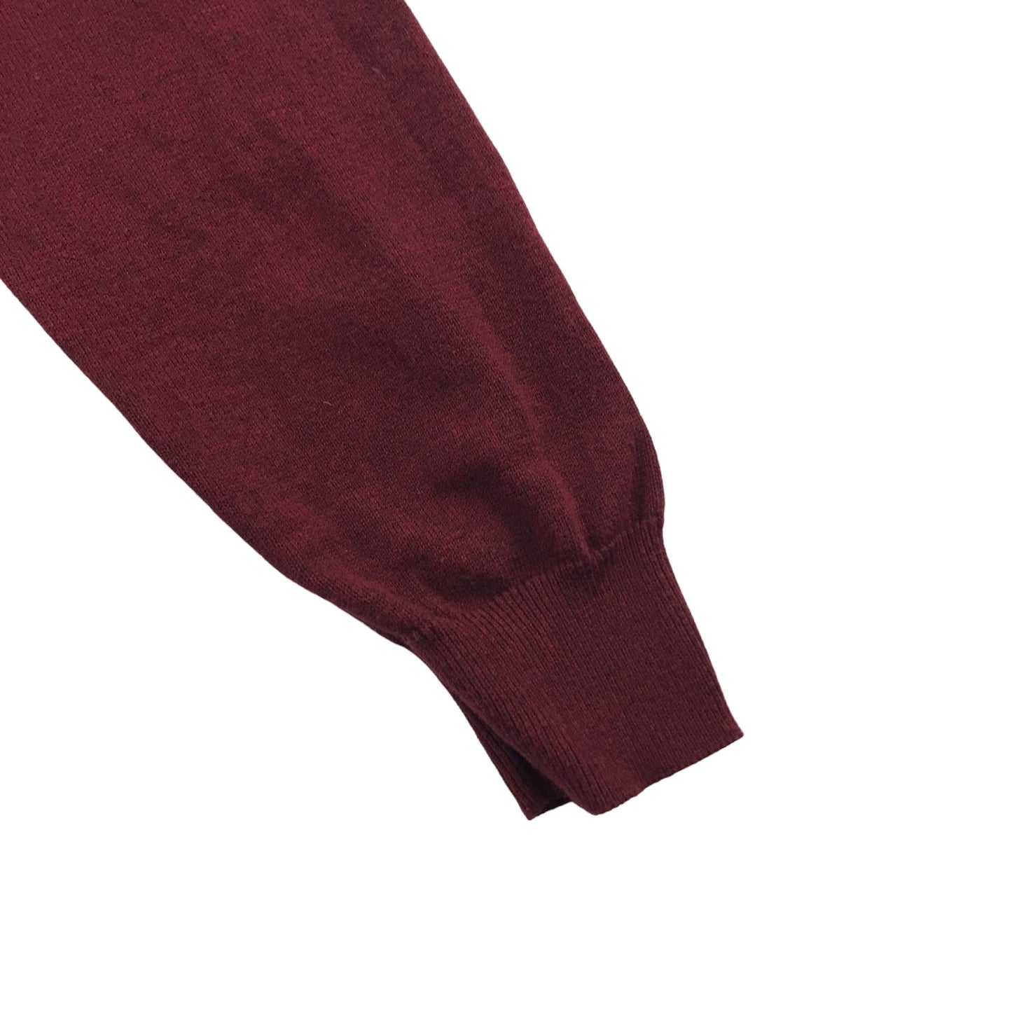 Tu Jumper Size Men M Burgundy Plain Design Cotton