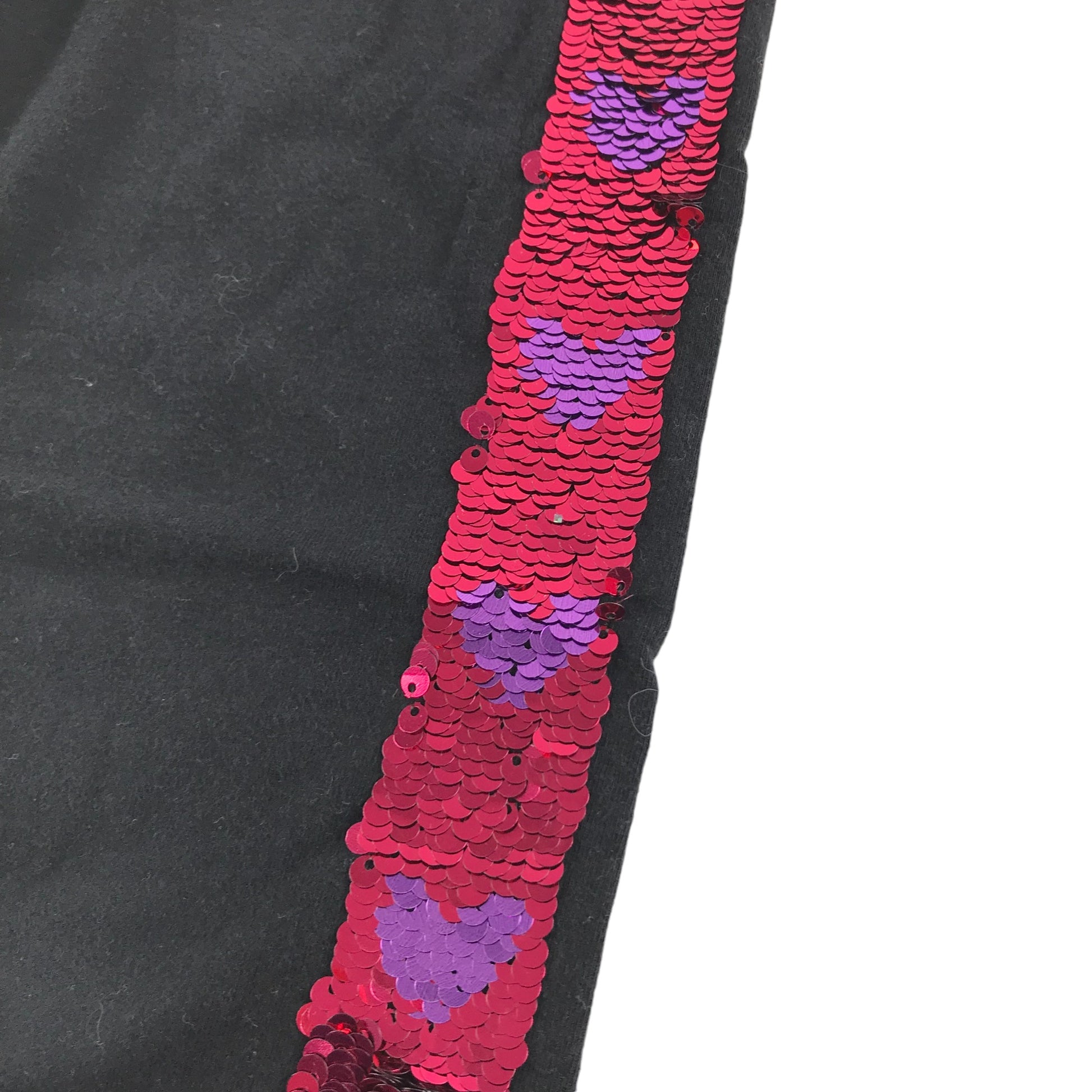 Matalan Leggings Age 9 Black with Sparkly Pink Sequin Love Heart Side –  ApparelXchange CIC