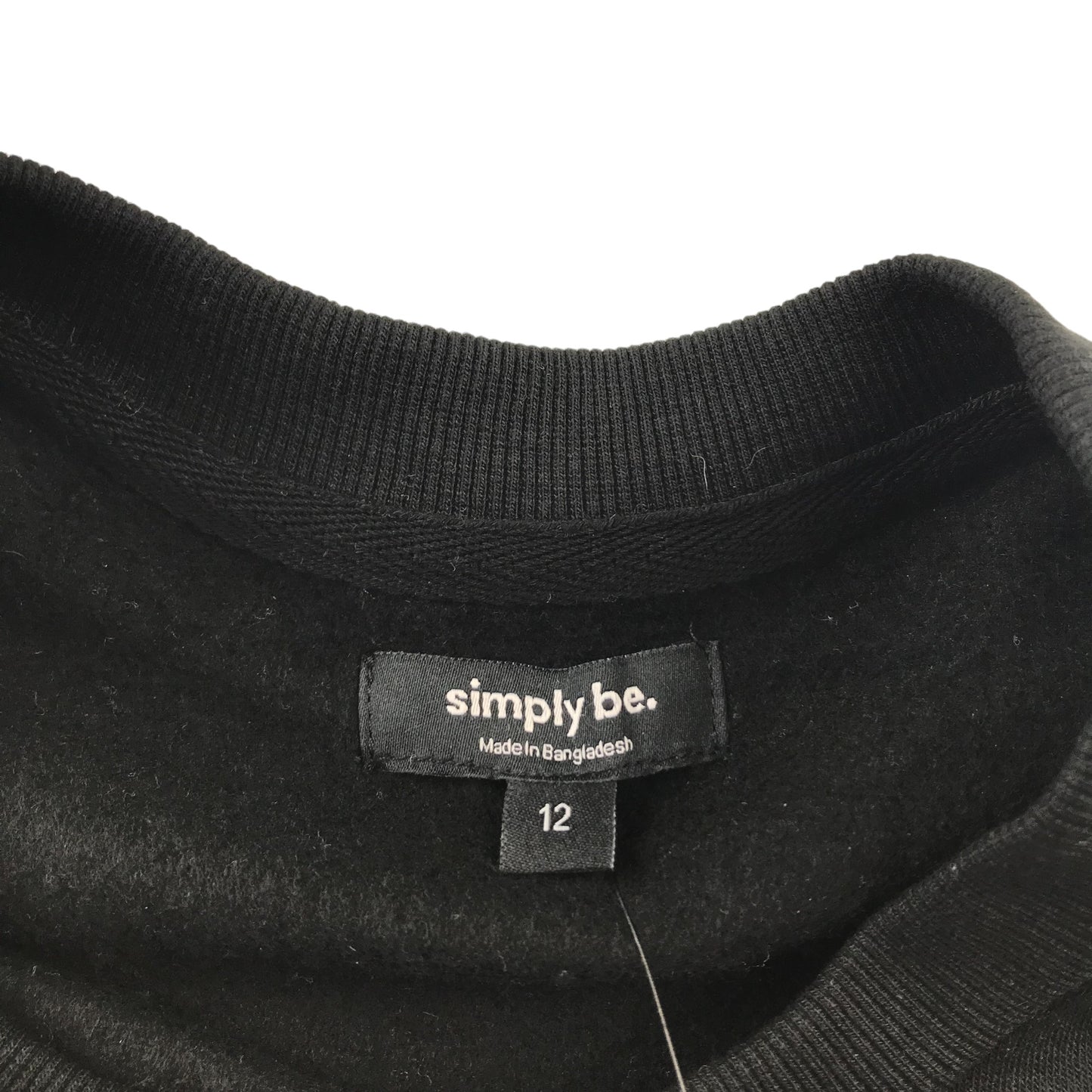 Simply Be. Sweater Size Women 12 Black Arizona Print