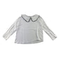 Zara t-shirt 9-10 years white long sleeve with frilled collar