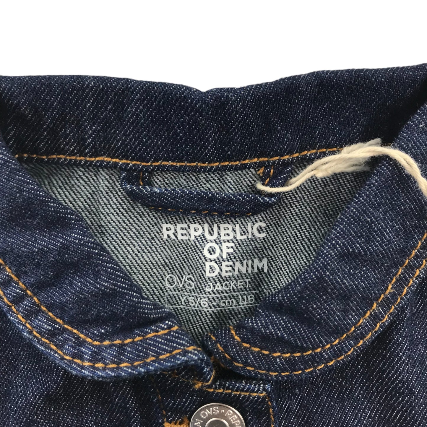 OVS republic of denim jacket 5-6 years dark navy cotton