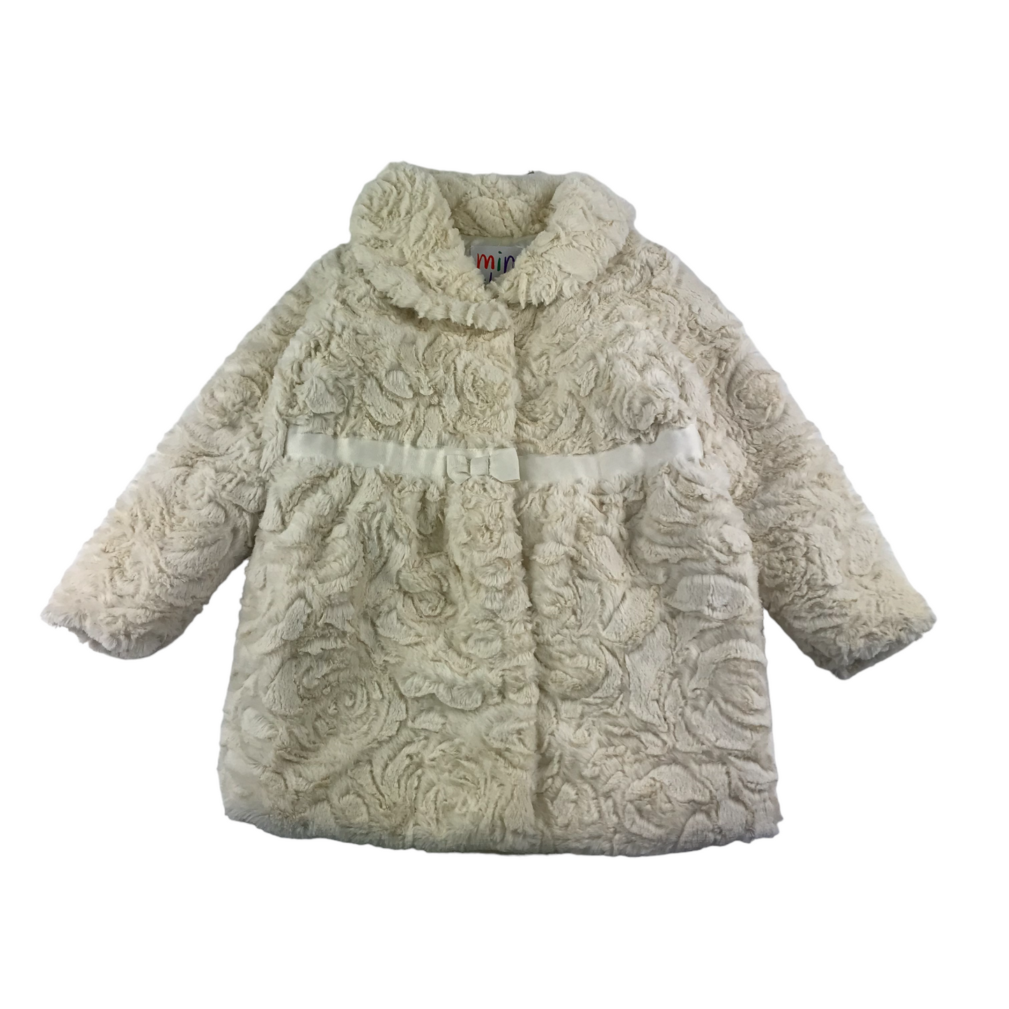 Mini Club Faux Fur Coat Age 5 White Clip Button Fastening