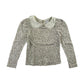 Zara t-shirt 9-10 years white floral printed with frilled collar