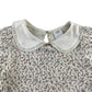 Zara t-shirt 9-10 years white floral printed with frilled collar