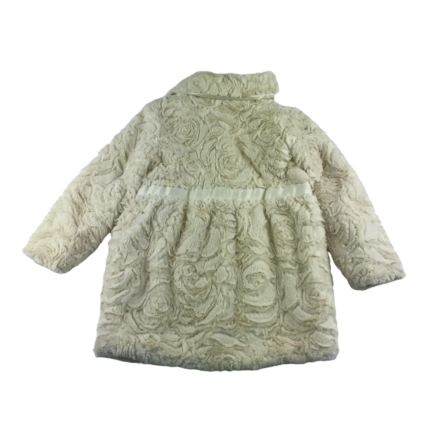 Mini Club Faux Fur Coat Age 5 White Clip Button Fastening