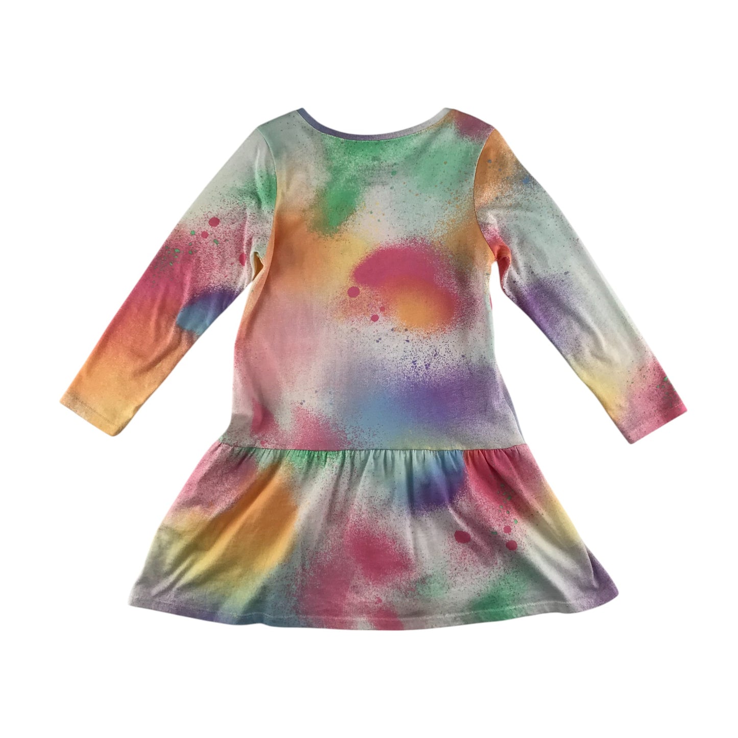 H&M dress 5-6 years multicolour long sleeve smiley cotton