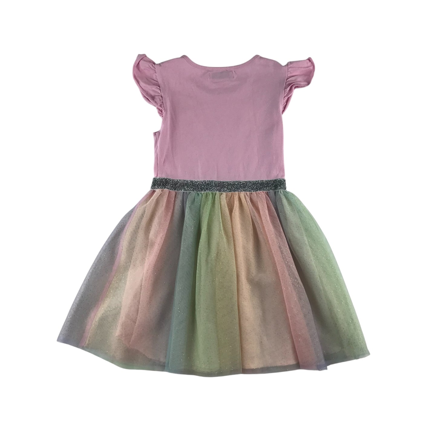 Primark dress 5-6 years pink and pastel tone unicorn tulle