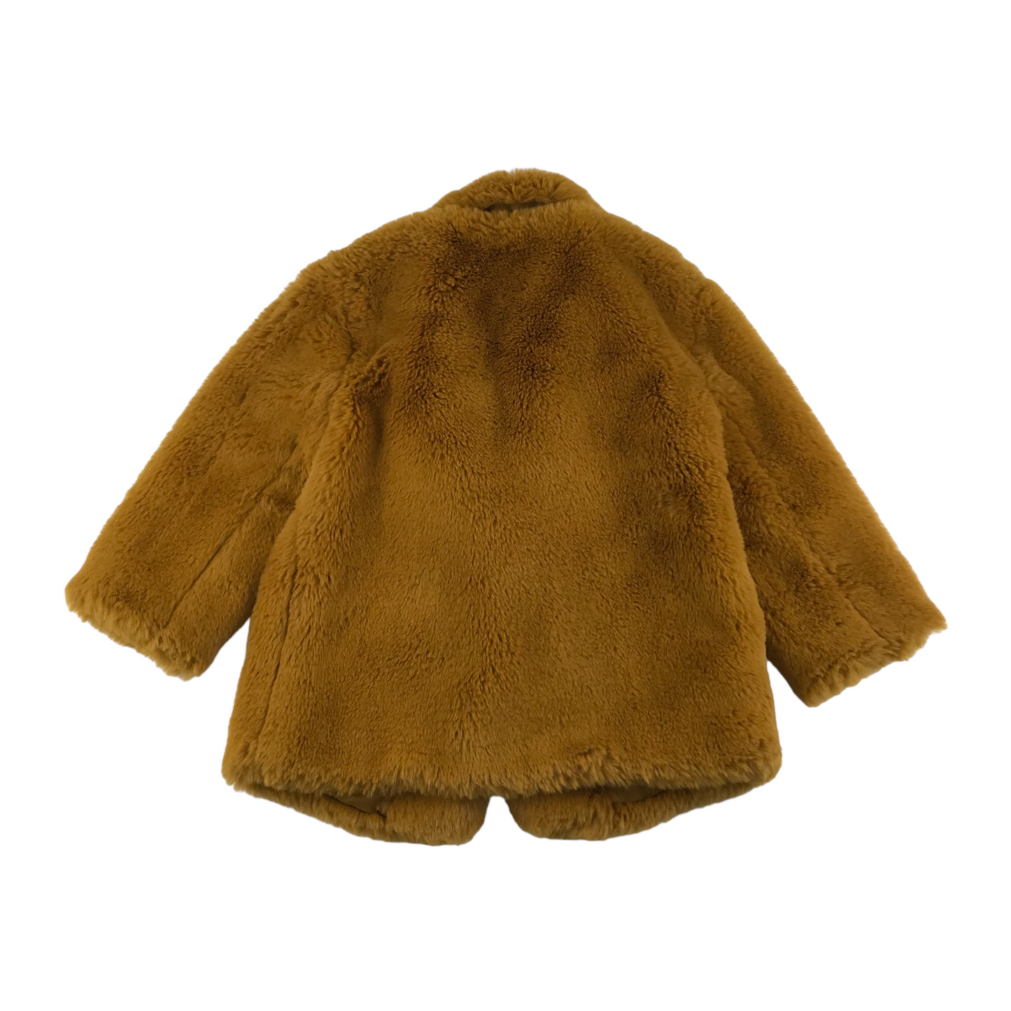 Faux fur mustard outlet coat