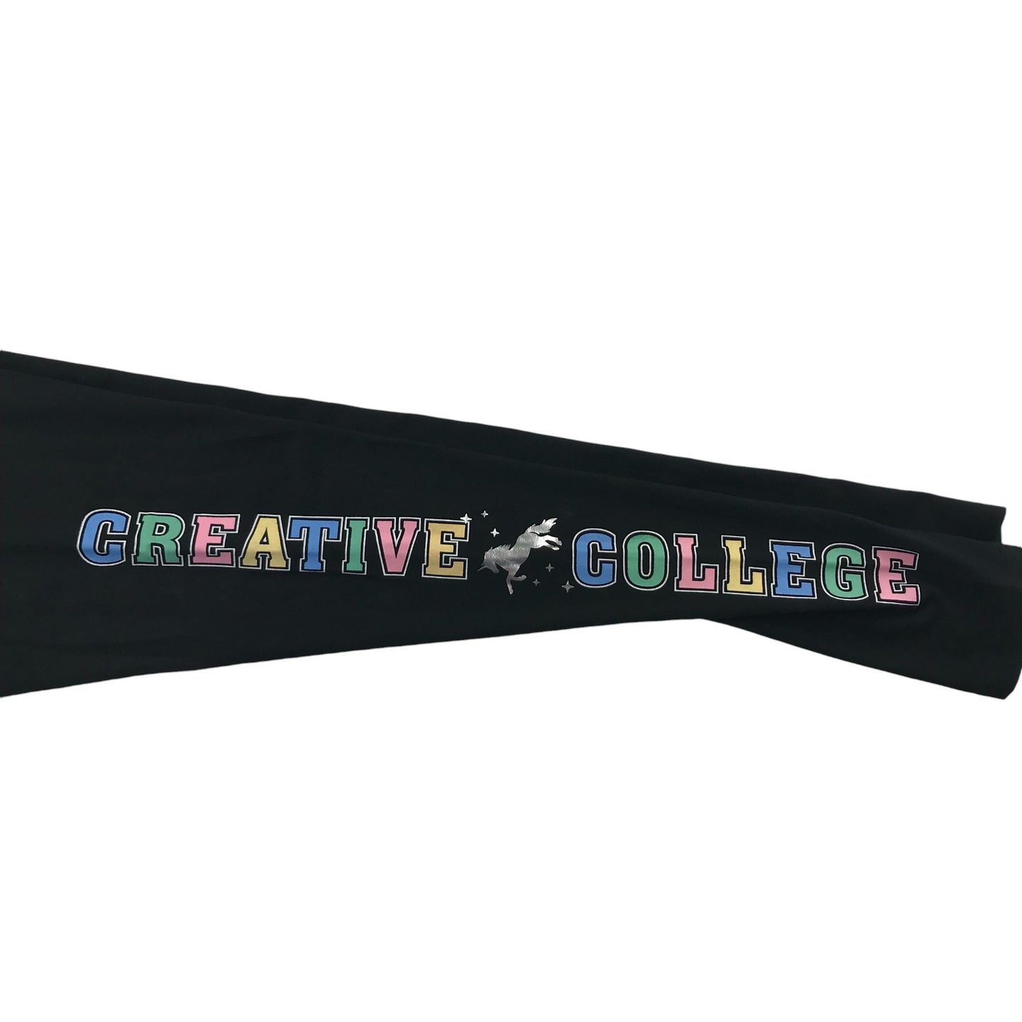 H&M leggings 9-10 years black creative College print