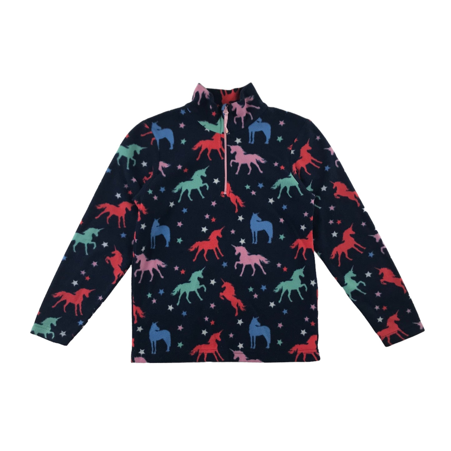 Mountain Warehouse fleece 7-8 years navy blue multicolour unicorn pattern