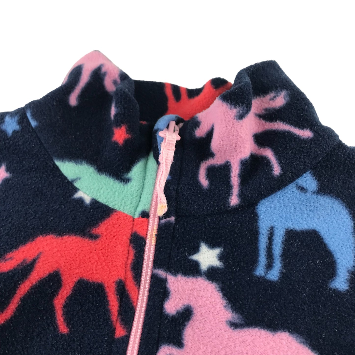 Mountain Warehouse fleece 7-8 years navy blue multicolour unicorn pattern