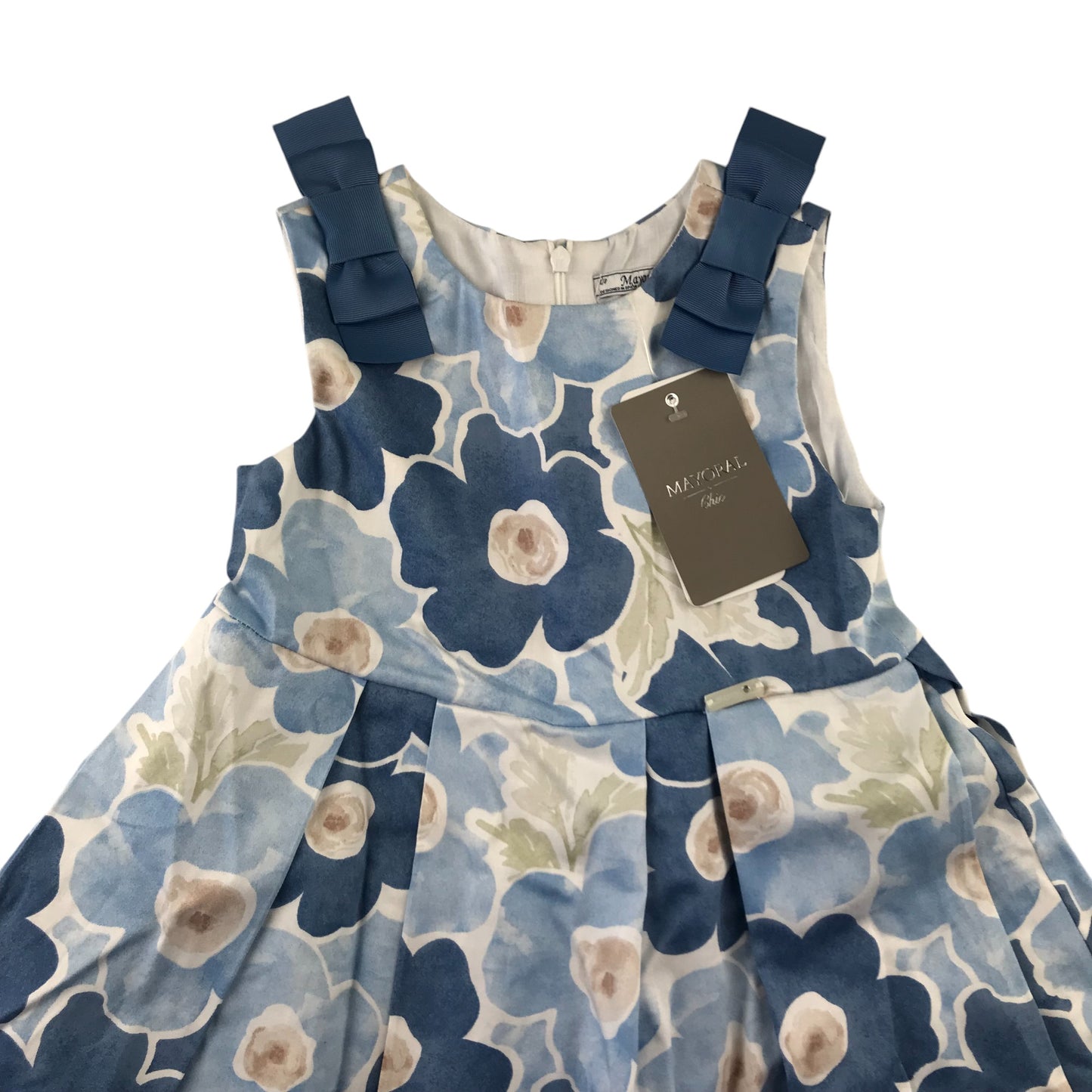 Mayoral dress 7-8 year blue and white floral